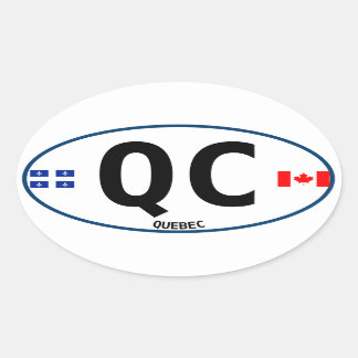Adesivo Oval Vinheta Oval de Estilo Euro do Quebec
