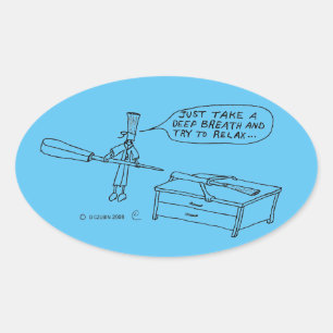 Adesivo Oval Vinheta Oval de Respiração Profunda