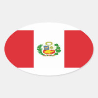 Vinheta Oval de Sinalizador do Peru