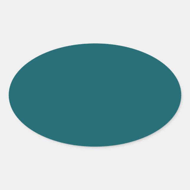 Adesivo Oval Vinheta Oval de Teal Escuro (Frente)