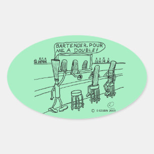 Adesivo Oval Vinheta Oval do Bar Reed