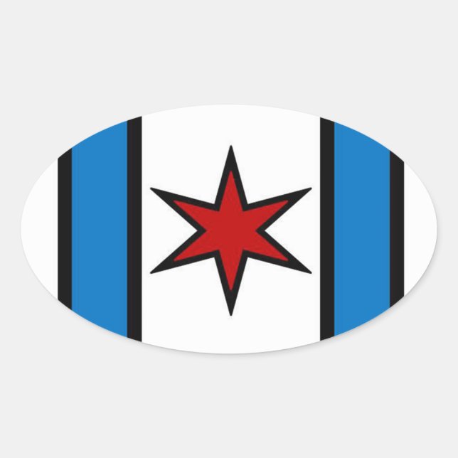 Adesivo Oval Vinheta oval do escudo moderno (Frente)