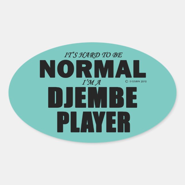 Adesivo Oval Vinheta Oval Do Jogador Normal Djembe (Frente)