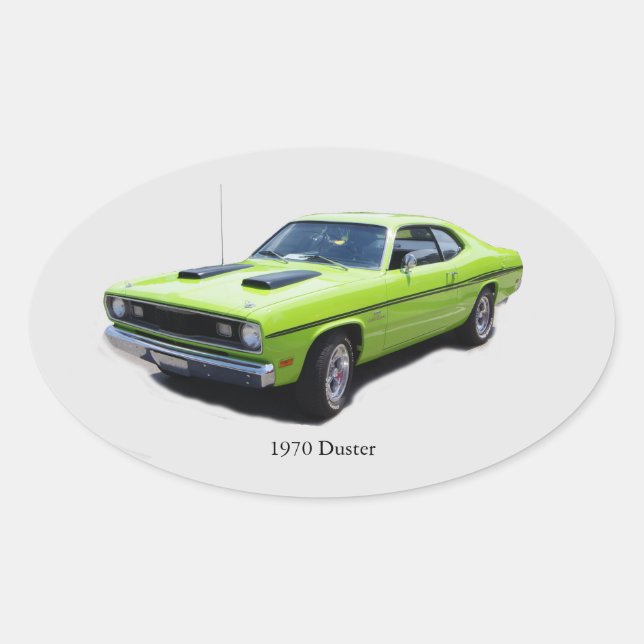 Adesivo Oval Vinheta Oval Duster 1970 (Frente)
