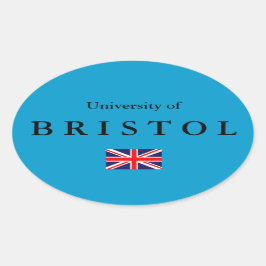 Adesivo Oval Vinheta Oval Europeia da Universidade de Bristol