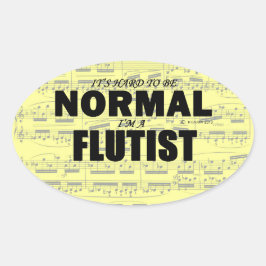 Adesivo Oval Vinheta Oval Flutist Normal