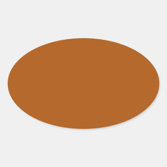 Adesivo Oval Vinheta Oval Laranja Queimada (Frente)