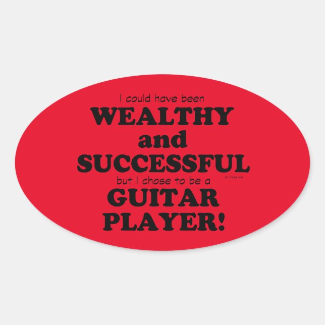 Adesivo Oval Vinheta Oval Saudável e Bem-Sucedida (Frente)