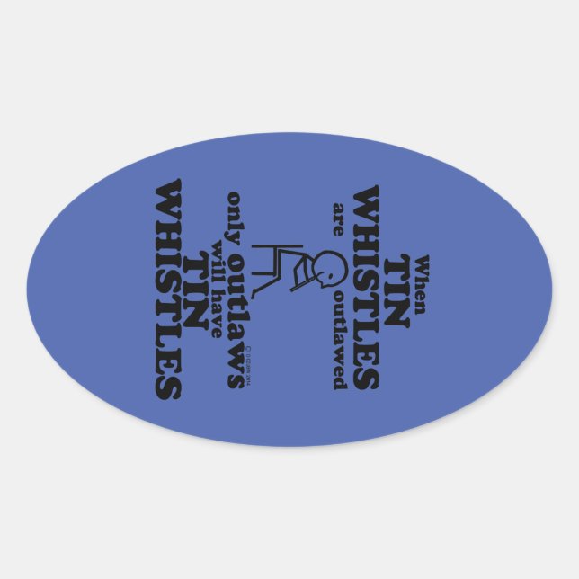 Adesivo Oval Vinheta Oval Sem Êxito De Tin (Frente)