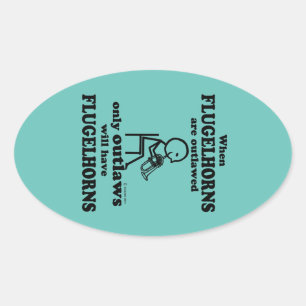 Adesivo Oval Vinheta Oval Sem Flugelhorns