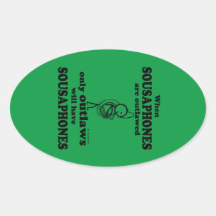 Adesivo Oval Vinheta Oval Sousaphones Não Autorizada