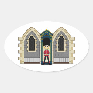 Adesivo Oval Vinheta Real de Guarda Britânica