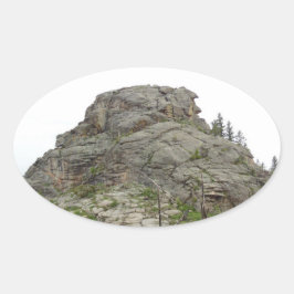 Adesivo Oval Vinheta Superior Montanha