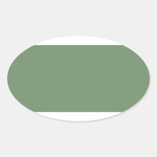 Adesivo Oval Vinheta Verde de Oval Sage
