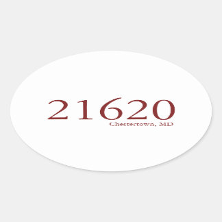 Adesivo Oval Vinheta Zipcode Chestertown