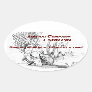 Adesivo Oval Vinhetas da Legião