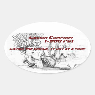 Adesivo Oval Vinhetas da Legião