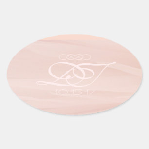 Adesivo Oval Vinhetas de Envelope Oval com Traços Escuros