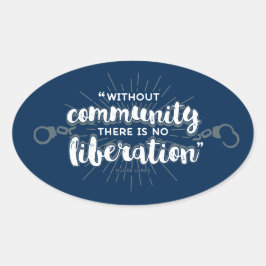 Adesivo Oval Vinhetas de Libertação