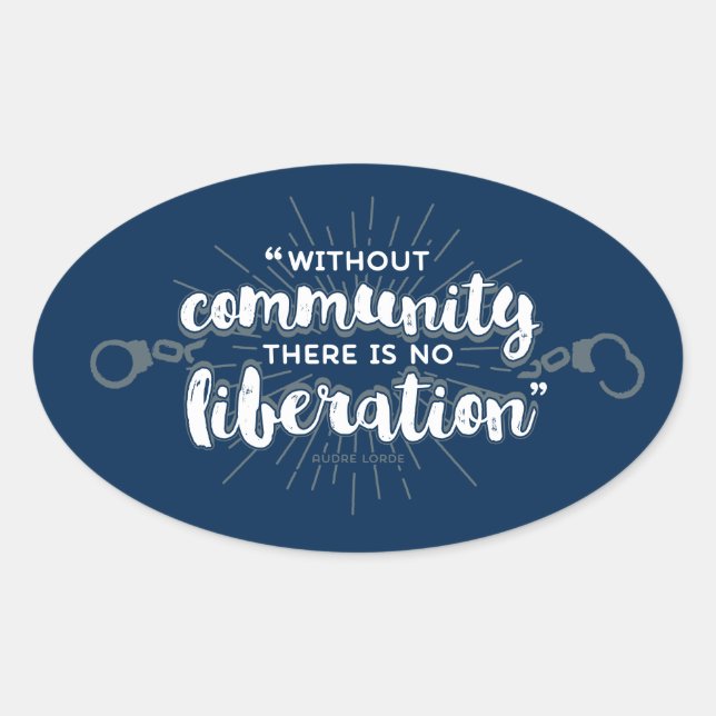 Adesivo Oval Vinhetas de Libertação (Frente)