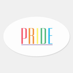 Adesivo Oval Vinhetas Oval PRIDE