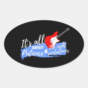 Adesivo Oval Violão elétrico