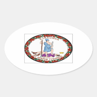 Adesivo Oval Virginia State Seal