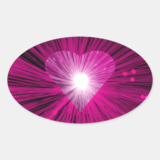 Adesivo Oval Vírgula cor-de-rosa (Frente)