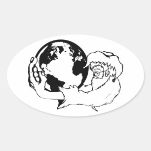 Adesivo Oval visão macaco