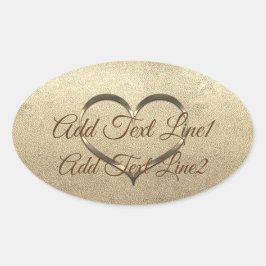 Adesivo Oval Vista de Feriado Dourado Retroativo