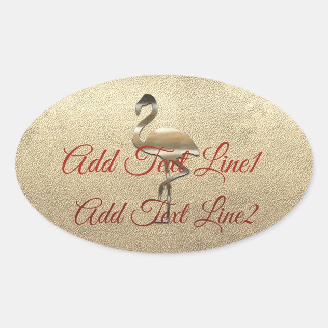 Adesivo Oval Vista de Feriado Dourado Retroativo (Frente)