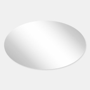 Adesivo Oval Vista de Prata de Metal