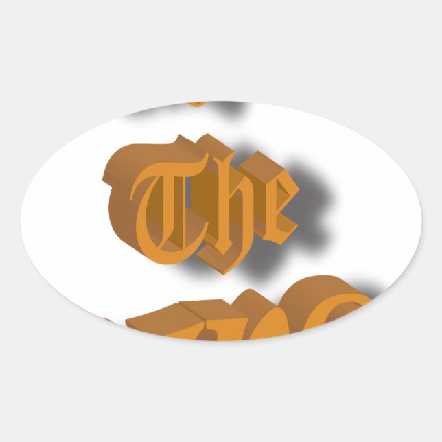 Adesivo Oval Viva O Rei Belo Design transparente (Frente)