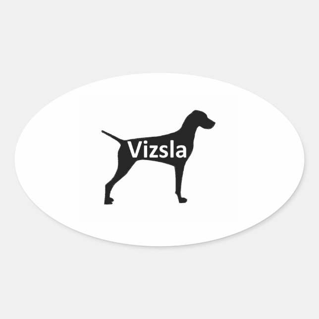 Adesivo Oval Vizsla name silo black.png (Frente)