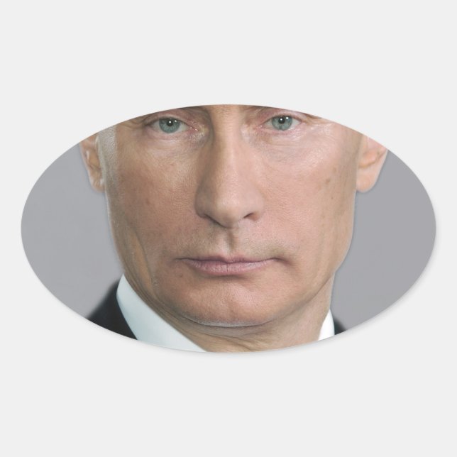 Adesivo Oval Vladimir Putin (Frente)