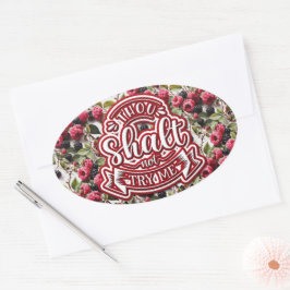 Adesivo Oval Você Não Vai Me Tentar Engraçado