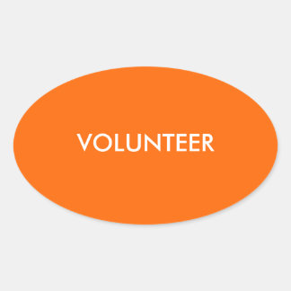 ADESIVO OVAL VOLUNTÁRIO