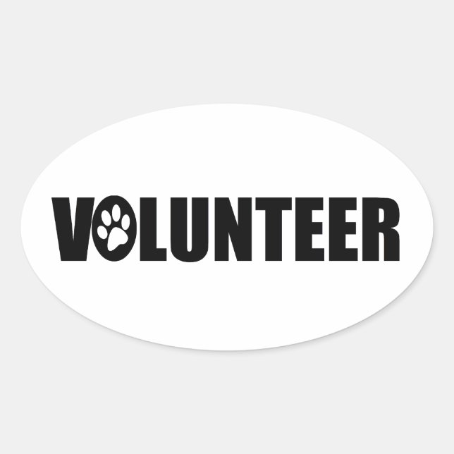 Adesivo Oval Volunteer Sticker (Frente)