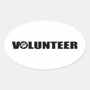 Adesivo Oval Volunteer Sticker