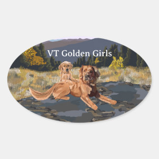 Adesivo Oval VT Ouro Girls Sticker