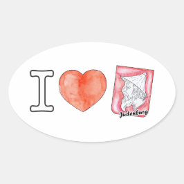 Adesivo Oval Wappen Steiermark Ich liebe Judenburg