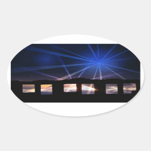 ADESIVO OVAL WARTIME GHOSTS WALES UK