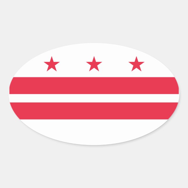 Adesivo Oval Washington DC (Frente)