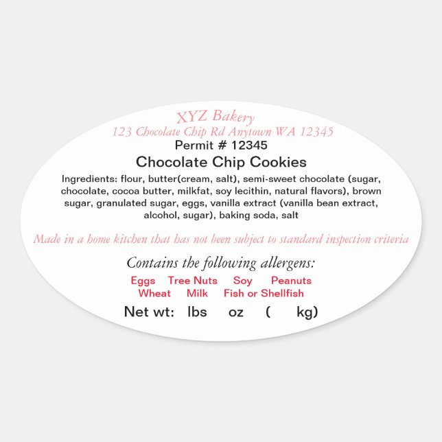 Adesivo Oval WASHINGTON Rótulo da Lei de Cabana Feira de Produt (Frente)