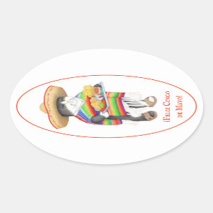Adesivo Oval WENDELITO Cinco de Mayo Oval Stickers