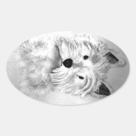 Adesivo Oval West Highland White Terrier