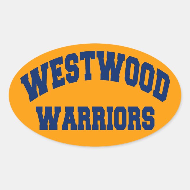Adesivo Oval Westwood Warriors (Frente)