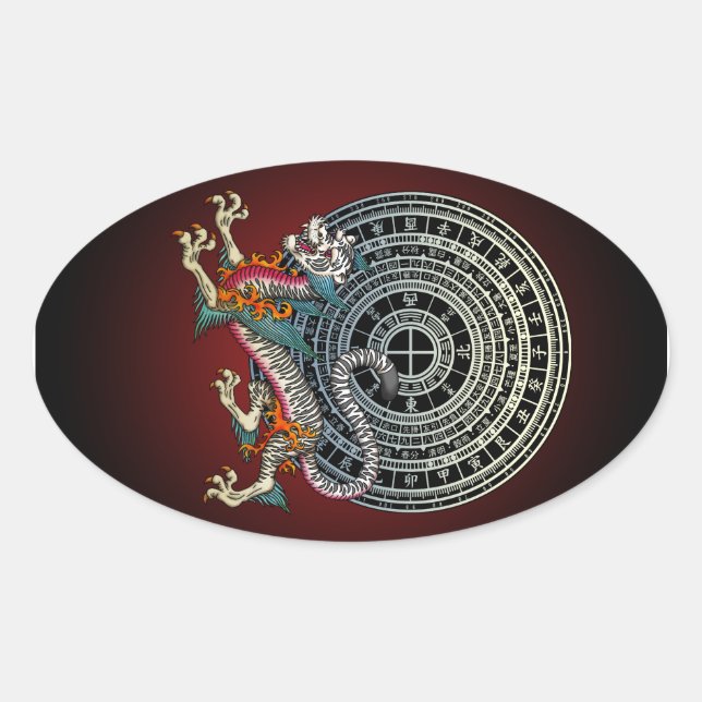 Adesivo Oval White Tiger 01 (Frente)