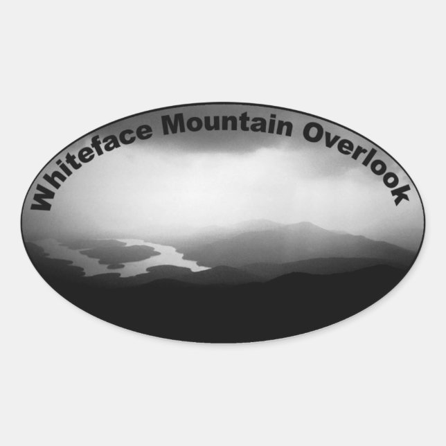 Adesivo Oval Whiteface Mountain Overlook Sticker (Frente)