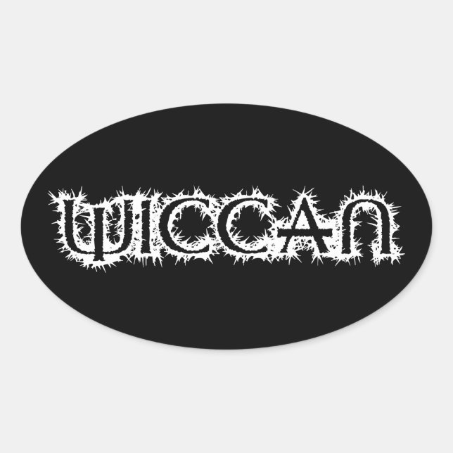 Adesivo Oval Wiccan (Frente)